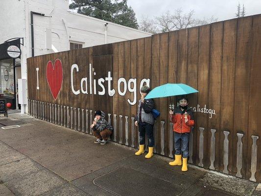 Rainy day in Calistoga supporting local artists who enrich our community with spirit and soul.