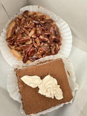 Pecan pie, tiramisu