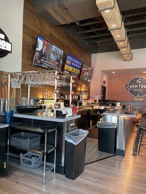 Bar area with TVs.