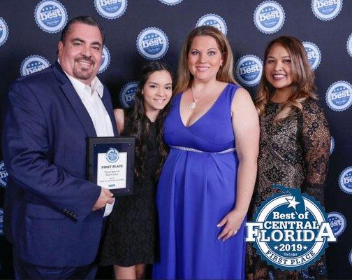 2019 Best of the Best 1st Place  Dr. Torres and staff