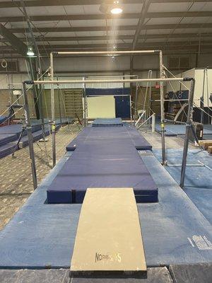 New mats for under our uneven bars!