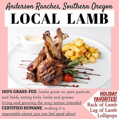 Local Lamb makes for a festive holiday center piece. Order online @philsmeatmarket.com