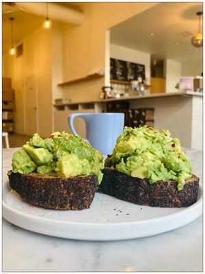 Avocado Toast + Hot Brew a perfect healthy simple breakfast. #EightfoldCafe