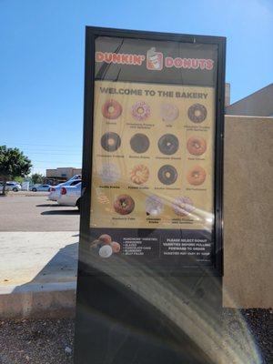 Doughnut menu