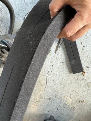 Oem Tesla tire foam off a Goodyear