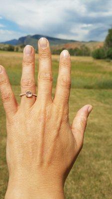 Engagement ring designed and made by Crosby!