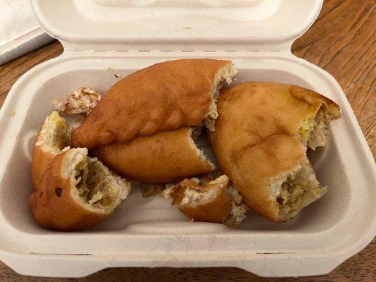 Fried piroshki with cabbage ROTTEN inside