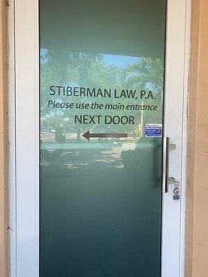 Stiberman Law Entrance