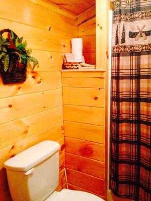 Bathroom in the one room cabin option