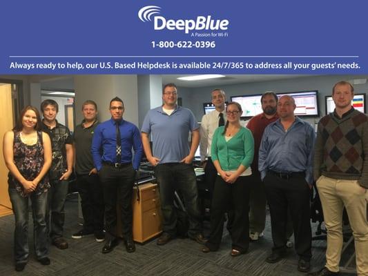 Deep Blue Communications' staff of tier 1, 2 and 3 helpdesk professionals keep your guests online and happy 24/7/365.