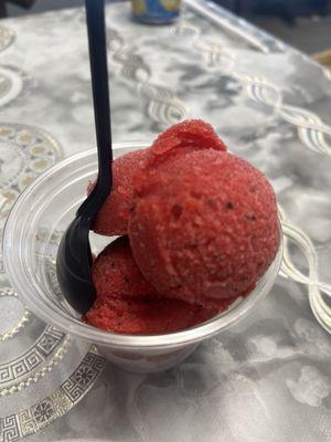 Prickly pear fruit ice cream