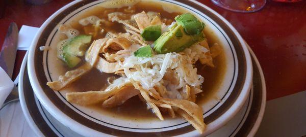 Tortilla soup, delicious for over 15 yrs