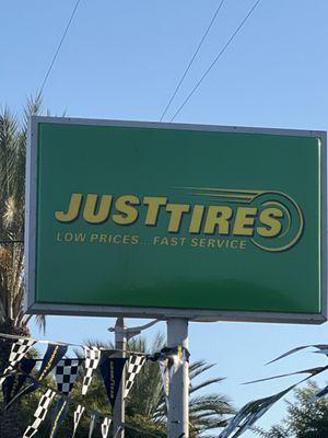 Just Tires Sign