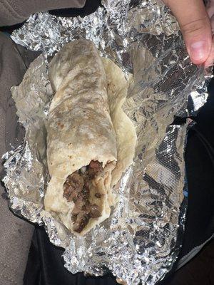 Bomb asada burrito