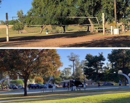 Valley ball court and Basketball courts. Nov 2020