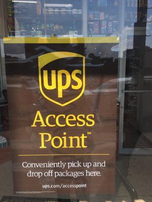 UPS Access point for pick up and drop off packages.