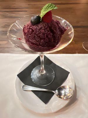 Malbec berry sorbet.....if you're looking for something a little lighter in calories!