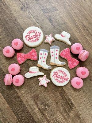 Sugar cookies and French macarons