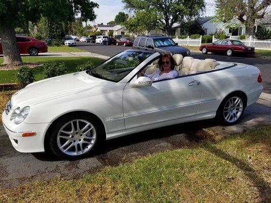 Client enjoying her new ride being delivered!