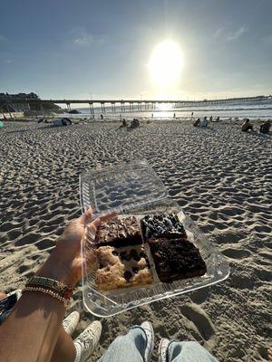 Blondie, Brookie, cookies and cream bar, and Oreo brownie