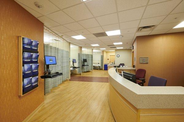 Nurse's Station and Patient Rooms at MNGI Digestive Health Endoscopy Center & Clinic.