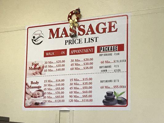 Price List