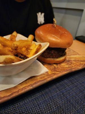 Burger and fries