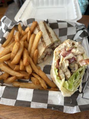 Chicken Bacon Ranch Wrap w/ fries