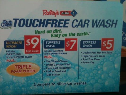 Carwash prices May 2014