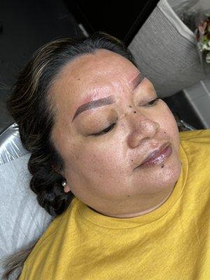 Virgin brows on oily sensitive skin