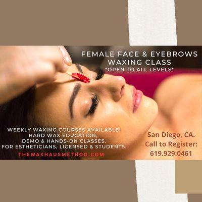 Face waxing class in San Diego