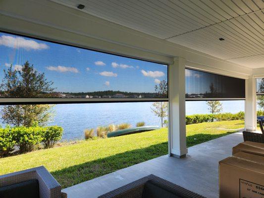 Outdoor motorized screens!