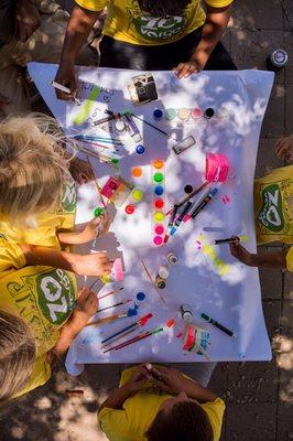 Art and some craft time allows campers to explore their creative side while making homes for animals!