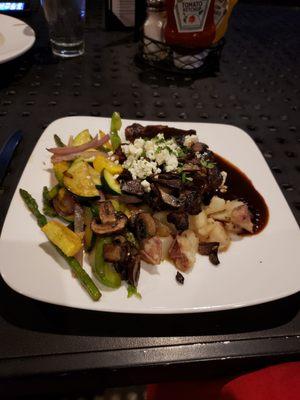 My NY steak with potatoes and roasted veggies $20 its a deal!