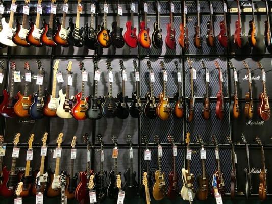 Lots of guitars