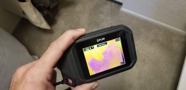 Thermal image reader for home water damage