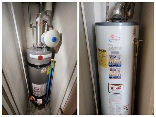 Before and After of Rheem Water Heater Install