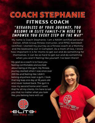 Coaches Bio (Stephanie)