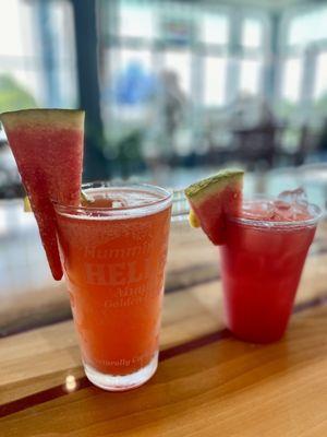 House made Watermelon Shandy & watermelon lemonade