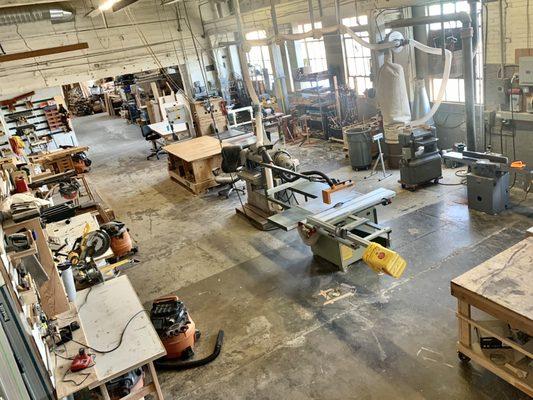 The Wood shop Downstairs in our Makerspace in SE Portland, Oregon