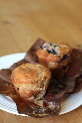 Caramel Apple Muffin ($3.25) and Blueberry Muffin ($3.25)