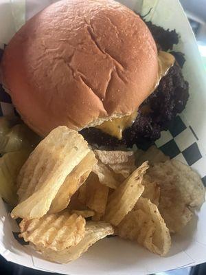 Smash burger and chips!