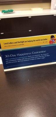 Happiness...only lasts for 30 days...