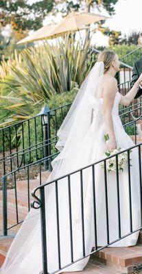 My perfectly tailored wedding dress and veil