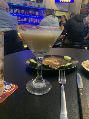 Eggnog martini