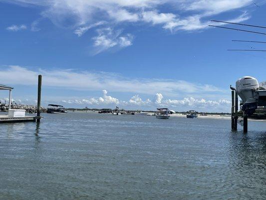 View from the dock before we cast off