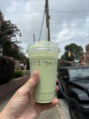 Almond Blossom Matcha Latte