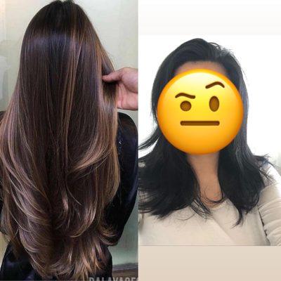 The haircut I asked for (left) vs the haircut I got (right) - HELP!