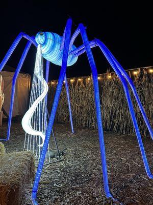 The Giant Spider. Nights of the Jack is a 3/4 mile Spooky Meandering Walking Trail @ King Gillette Ranch In Calabasas October 2023