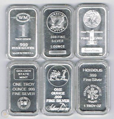 Silver & Platinum
     * Bars, Ingots & Rounds
     * Domestic & Foreign